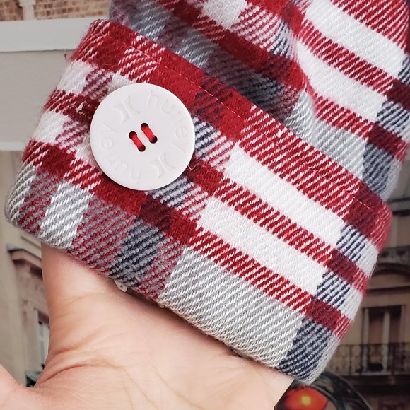 Hurley Plaid Double Breasted Babydoll Coat - Picture 5 of 11